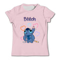 Girls Kawaii Stitch T-shirt Toddler Cartoon Tee Summer Short Sleeve