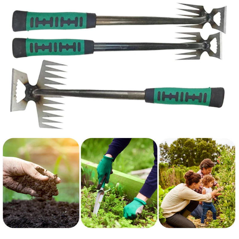 Hand Weeder Tool 5 6 11 Teeth Garden Rake Shovel Hoe