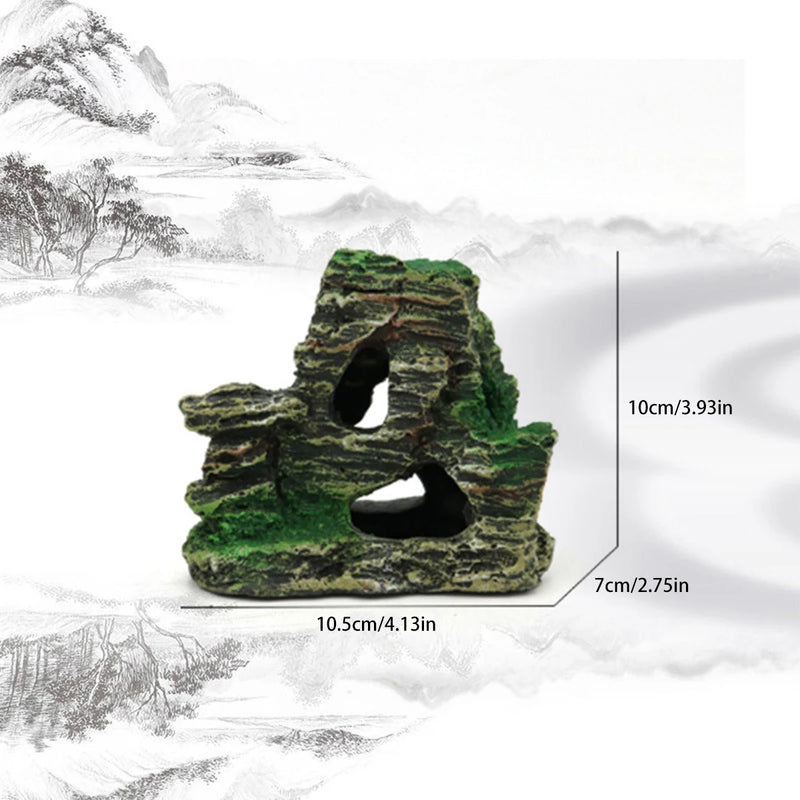 Artificial Moss Aquarium Decoration Ornament Rockery Cave Mountain View