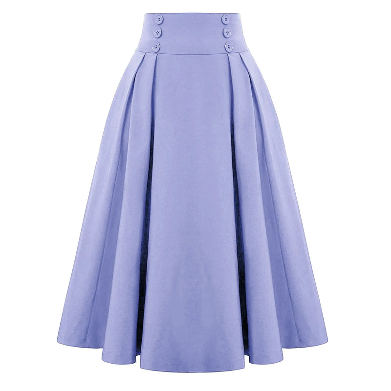 Tulle Skirt Women High Waist Pleated A Line With Pockets