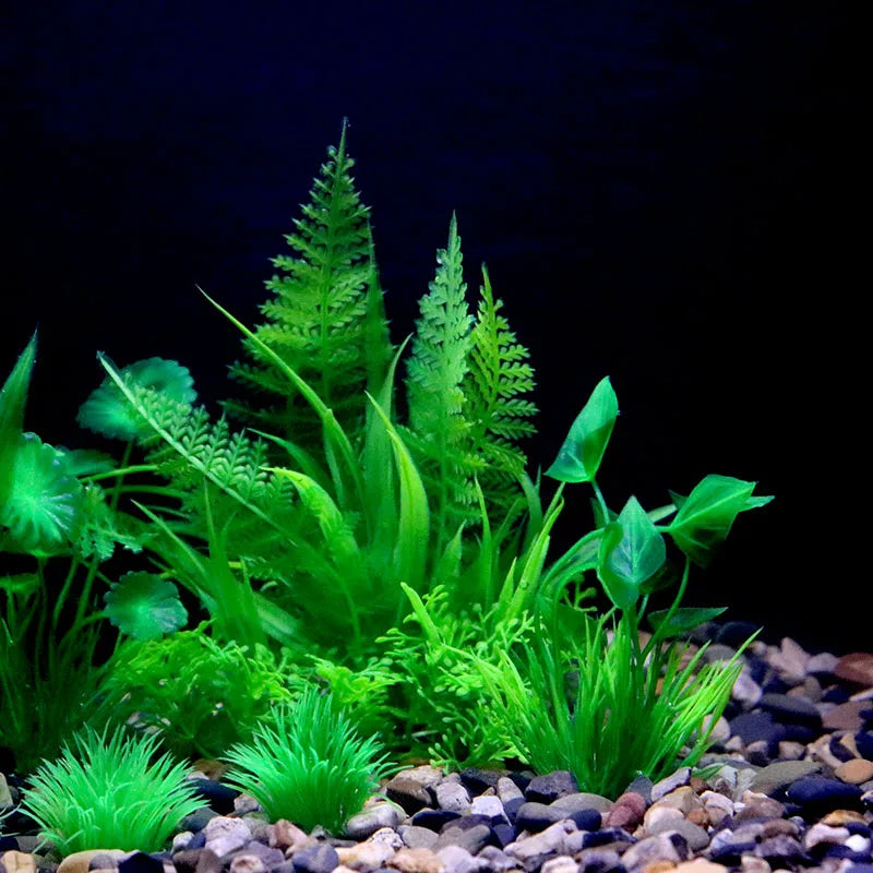 Artificial Aquarium Plants Green Plastic Underwater Fish Tank Decor