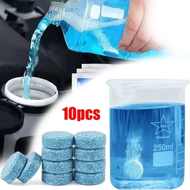 All-Season Windshield Washer Tablet Solid Concentrate Shellac-Free