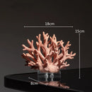 Imitation Coral Ornaments Resin Crystal Metal Tree Ocean Decor Figurines