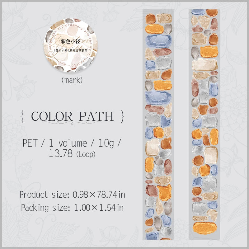 25mm 2m PET Tape For Scrapbooking Garden Path And Photo Album Decor