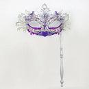 Venetian Masquerade Mask With Holding Stick For Womens Party