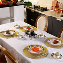 Set Of 6 Round Braided Placemats 34CM Woven Non-Slip Table Mats