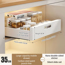 In-Cabinet Pulley Drawer Organizer Kitchen Shelf Spice Storage Box