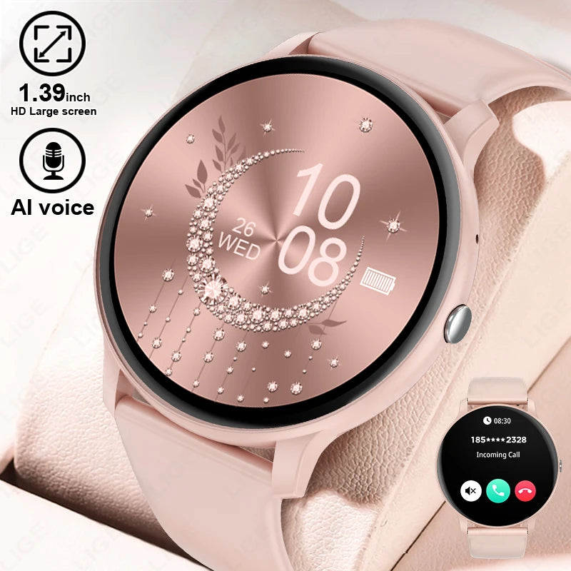 LIGE Smartwatch Bluetooth Call Fitness Heart Rate Monitor For Android IOS