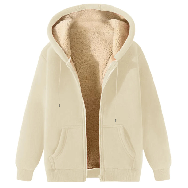 Men's Winter Jackets Fleece Lined Hooded Thermal Zip Up Coat