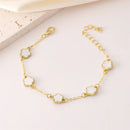 Five-petal Flower Bracelet Gold Color Chain Friendship Jewelry For Women