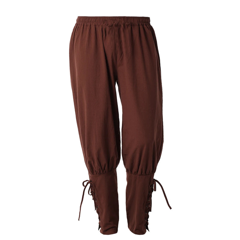 Medieval Viking Pants Men Pirate Renaissance Cosplay Leg Bandage