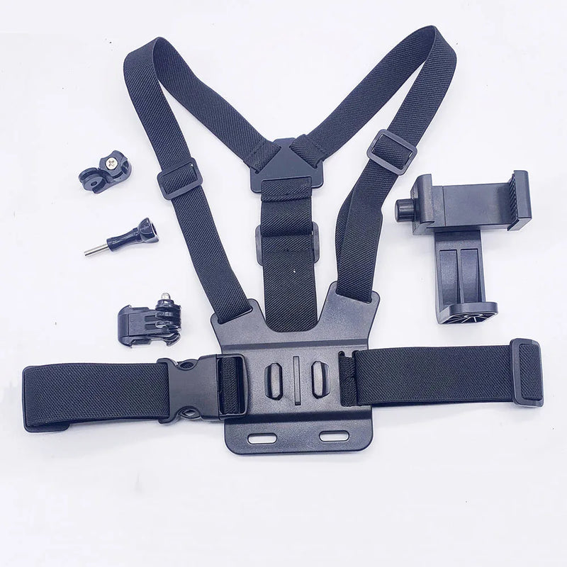 Phone Chest Strap Mount Adjustable Holder For Smartphones And Action Cameras