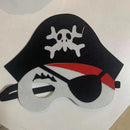 Children's Pirate Cape Costume With Skull Hat Toy Set For Parties