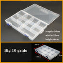 Plastic Organizer Box Clear Compartment Storage For Jewelry Tools