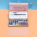 50 Colors Solid Watercolor Paint Set With Brush For Artists