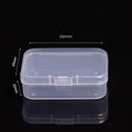 Mini Translucent Storage Box Rectangular Dustproof Jewelry Case Container