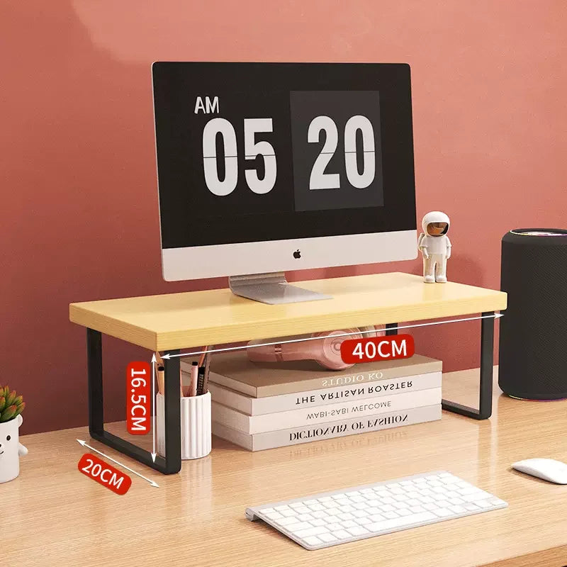 Monitor Raised Shelf Adjustable Laptop Stand Desktop Organizer Rack Holder
