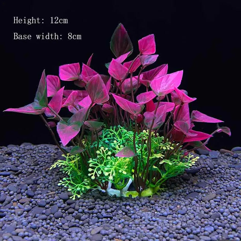 Artificial Aquarium Plants Green Plastic Underwater Fish Tank Decor