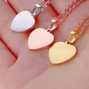 Women's Stainless Steel Heart Pendant Necklace Elegant Simple Chain Jewelry