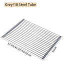 Kitchen Roller Shutter Drain Rack Stainless Steel Folding Dish Holder