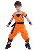 Goku Cosplay Costume Full Set Vest Belt Wristbands For Kids Adults