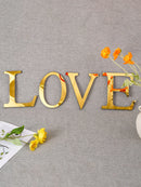 Golden Mirror Acrylic Wall Sticker Large 20cm DIY English Letters Decor