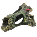 Fish Tank Decor Hollow Log Aquarium Escape Hole Dead Wood Ornament