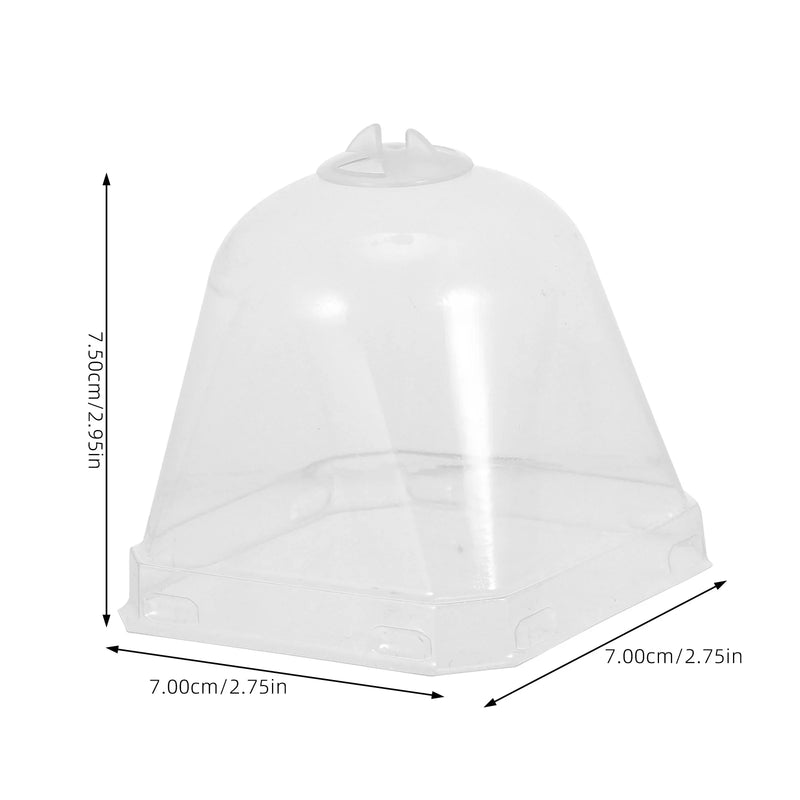 10pcs Square Plant Cloche Transparent Plastic Seedling Covers Garden Dome
