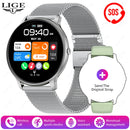 LIGE Smartwatch Bluetooth Call Fitness Heart Rate Monitor For Android IOS
