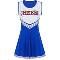 Cheerleading Dance Costume For Women Sleeveless Crop Top Pleated Skirt