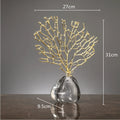 Imitation Coral Ornaments Resin Crystal Metal Tree Ocean Decor Figurines