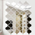10pc Modern Geometric Gourd Acrylic Mirror Wall Stickers Set
