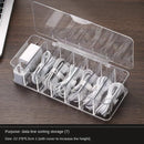 Transparent Plastic Cable Storage Box With Divided Grid Organizer