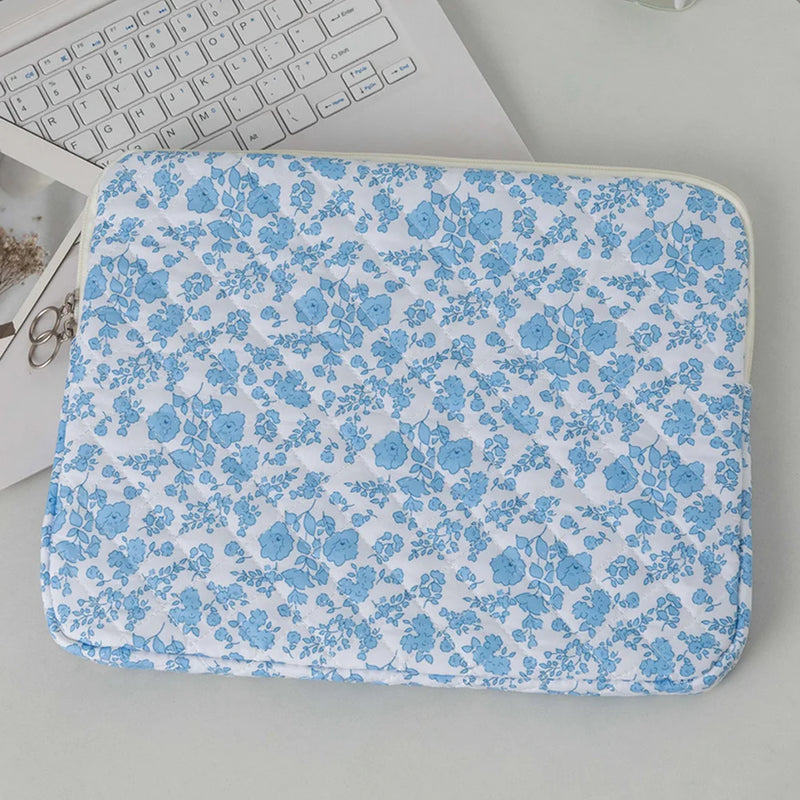 Quilted Laptop Sleeve Case Protective Cover For 11 To 15 Inch Laptops