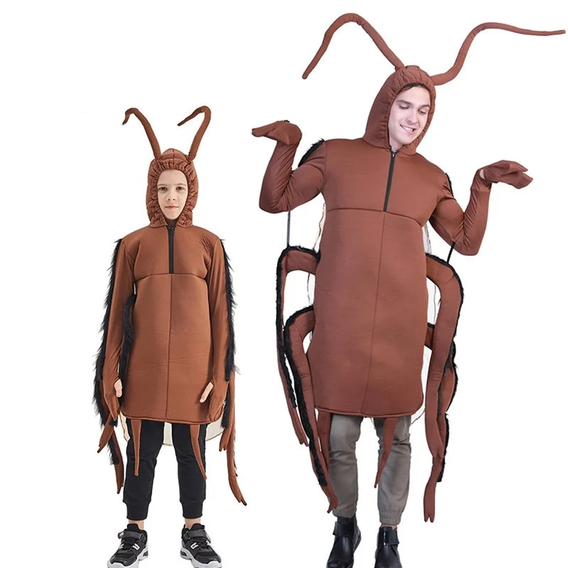 Cockroach Cosplay Costume Jumpsuit For Halloween Carnival Adults