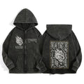 Darc Wolves Cotton Zip Up Hoodies For Men And Women Casual Jacket