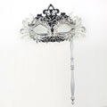 Venetian Masquerade Mask With Holding Stick For Womens Party