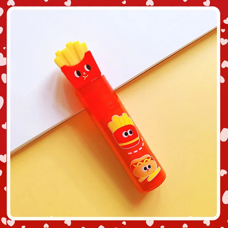Kawaii Eraser Cute Hamburger Fries Rubber Stationery Gift For Kids