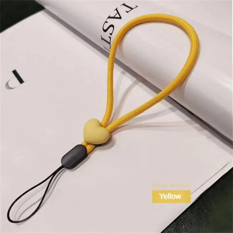 Mobile Phone Strap Adjustable Colorful Heart Wrist Elastic Lanyard