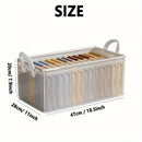 Stackable Closet Organizer Fabric Storage Box With Steel Frame Handle