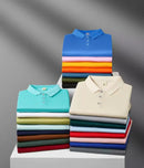 Men's Polo Shirt Short Sleeve Solid Color Lightweight Casual Top