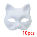 DIY Cat Face Mask Set Paintable Blank Masks For Party Cosplay