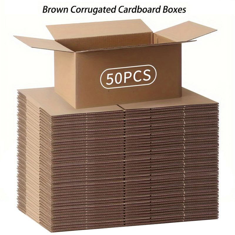 Mailing Shipping Boxes Brown Single Wall Corrugated Cardboard 7.87x4.13x5.31 Inches