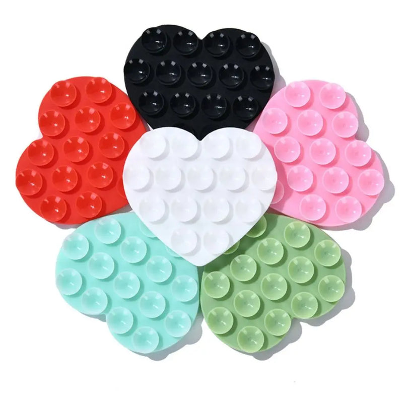 Heart-Shaped Silicone Suction Cup Bracket Strong Mobile Phone Holder