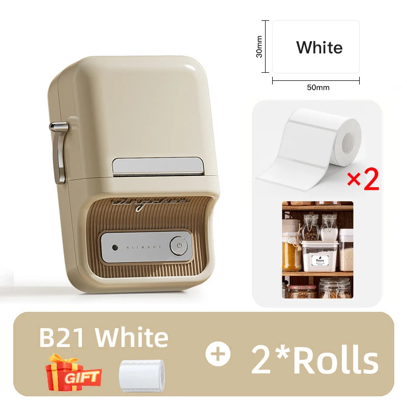 NiiMbot B21 PRO Bluetooth Thermal Label Printer Wireless Mini Barcode Maker