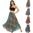 Boho Maxi Skirt Women Vintage Two Way Wear Beach Dress Skirt