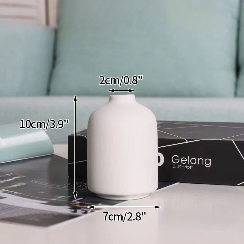INS Ceramic Vase White Nordic Decorative Flower Pot For Home Decor