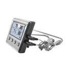 Digital Meat Thermometer With Stainless Steel Probe And Alarm Timer