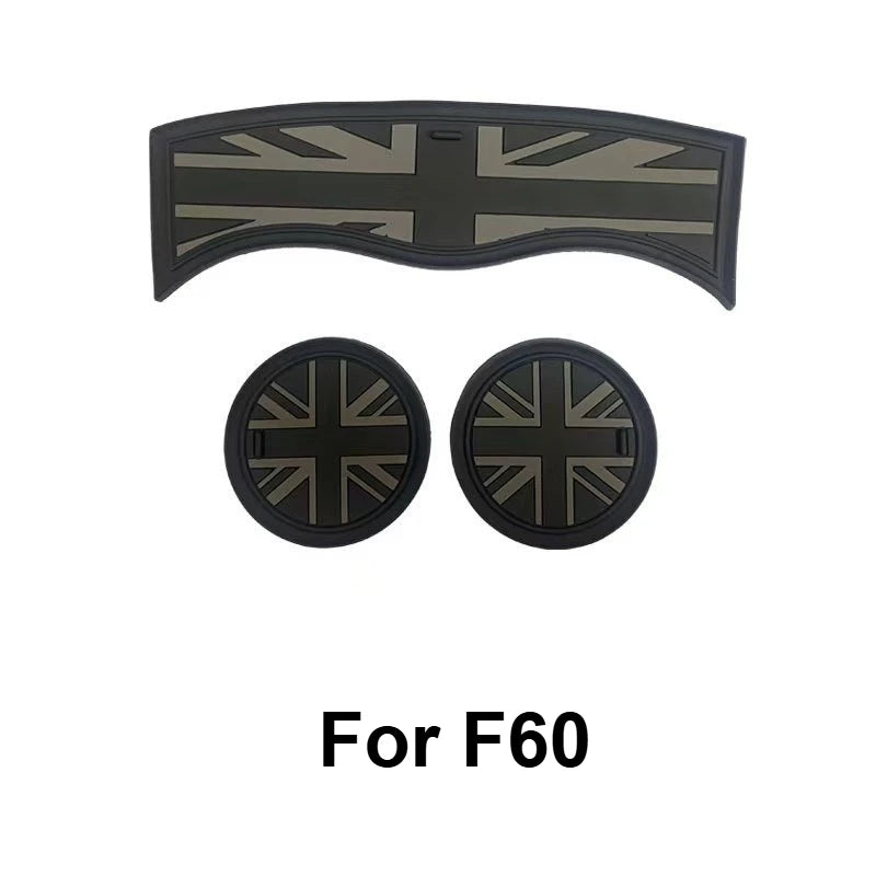 Mini Cooper Silicone Cup Holder Mat Set Non-Slip Interior Accessories