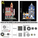 HUIQIBAO Micro Building Blocks City Corner Coffee Shop Architecture Set